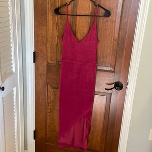 Lulus Magenta Dress with Slit